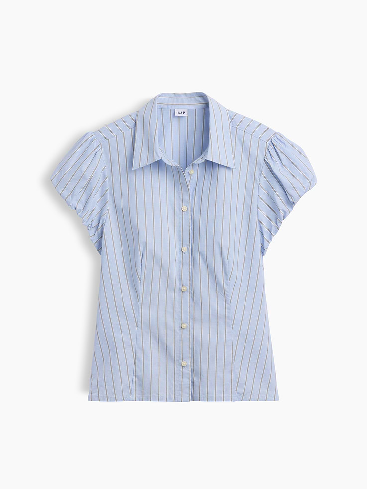 Image number 5 showing, Poplin Puff Sleeve Shirt