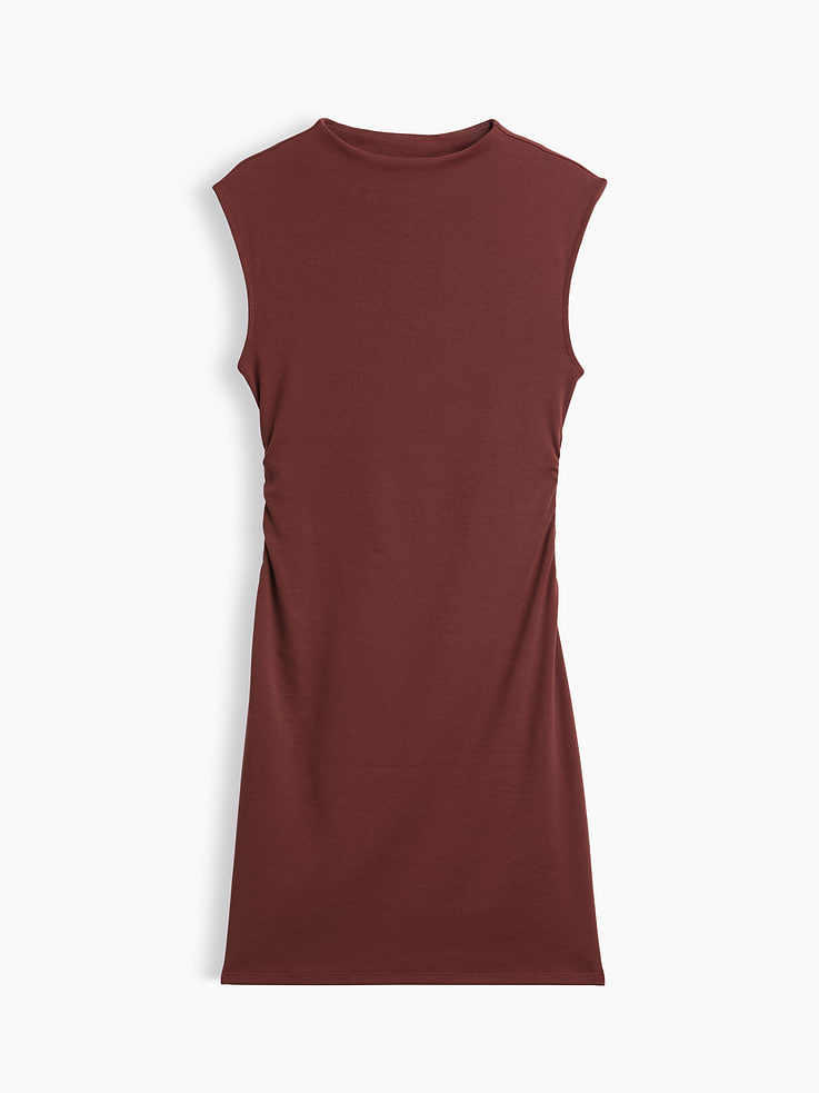 Image number 4 showing, Modern Ribbed Ruched Mini Dress