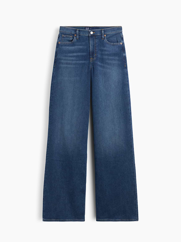 Mid Rise Wide-Leg Sweatpant Jeans