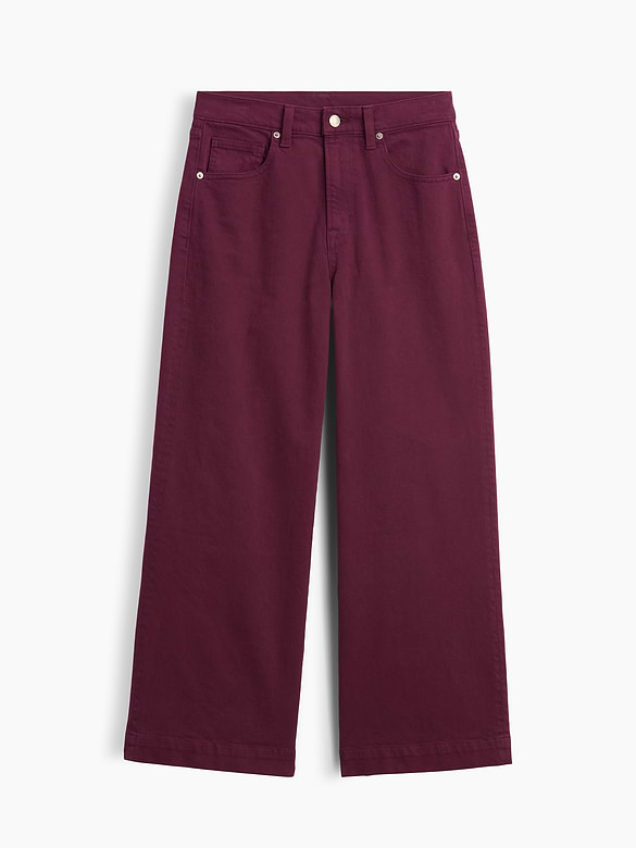 High Rise Wide-Leg Crop Jeans