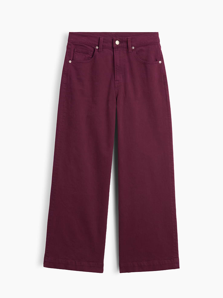 Image number 7 showing, High Rise Wide-Leg Crop Jeans