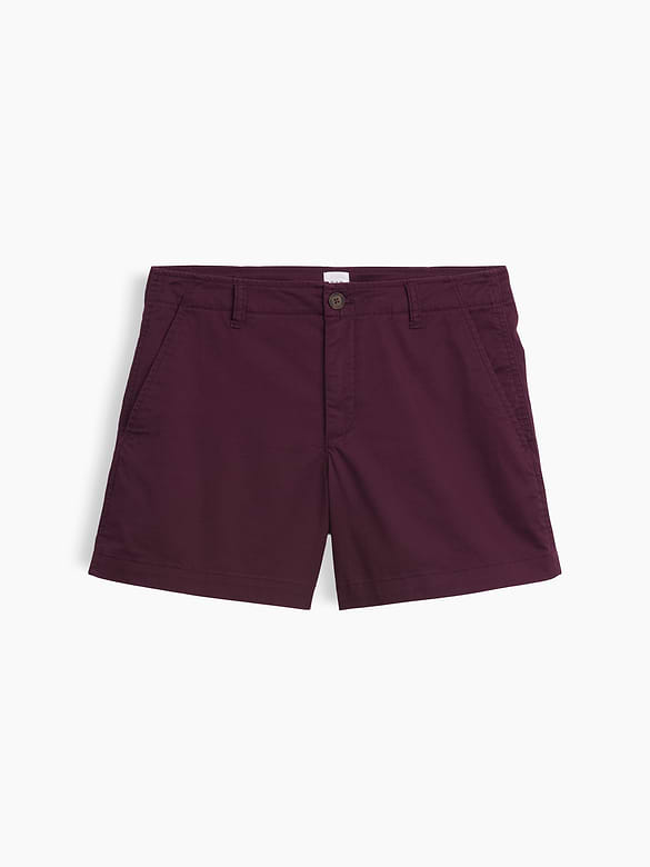 5" Mid Rise Downtown Khaki Shorts