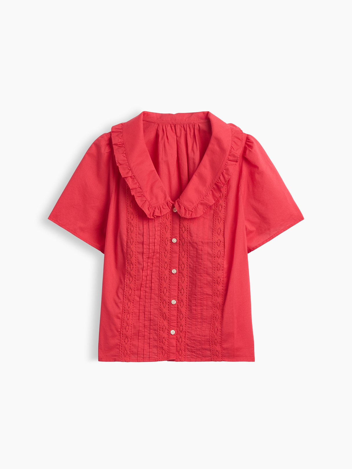 Relaxed Lace-Trim Top | Gap Factory