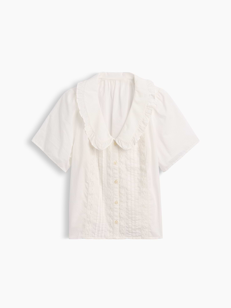 Image number 5 showing, Relaxed Lace-Trim Top