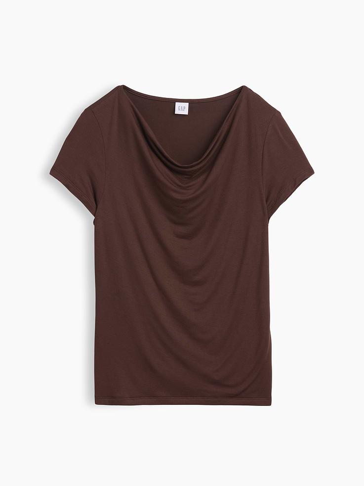 Image number 5 showing, Stretch Jersey Cowl-Neck Top