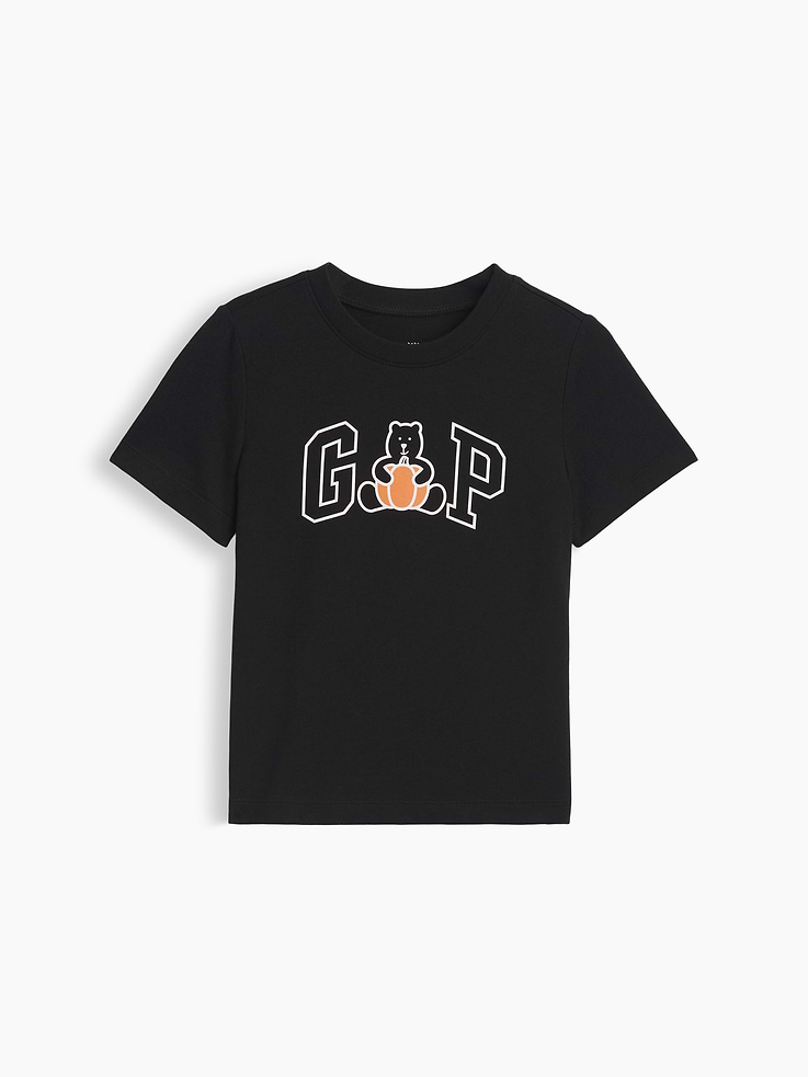 Image 1 of 3, Soft jersey knit., Short sleeves., Crewneck., Gap logo with graphic at front., Product #1179006