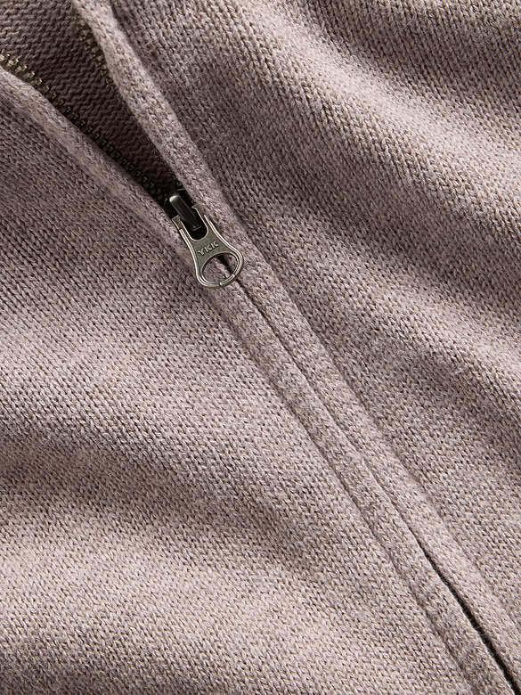 100% Cotton Relaxed Zip Sweater Hoodie