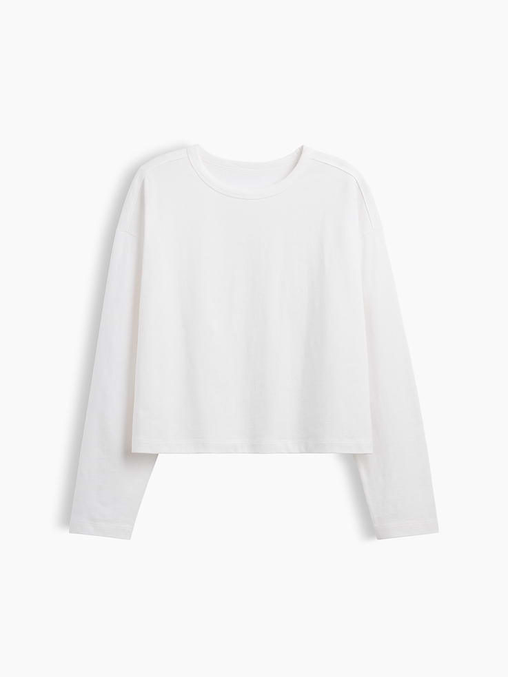 Image number 6 showing, Knit Oversized Crop T-Shirt