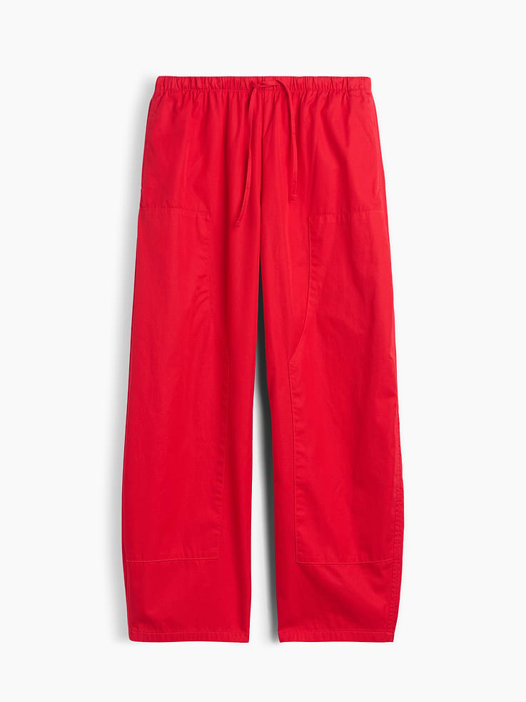 Image number 5 showing, Poplin Easy Double-Knee Barrel Pants