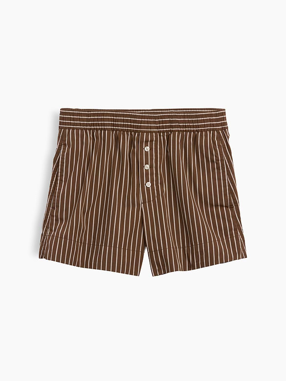 Organic Cotton Poplin Stripe Boxer Shorts
