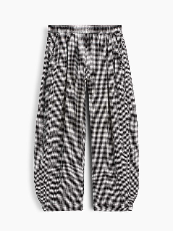Cotton Gauze Easy Barrel Pants