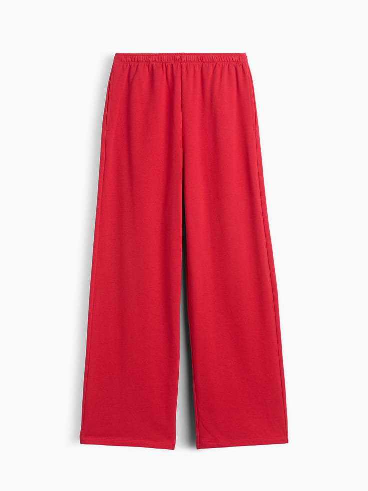 L'image numéro 6 présente Pantalon ample en jersey bouclette VintageDoux à taille mi-basse
