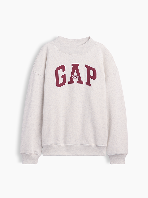 Oversized Gap Logo Mockneck Tunic Sweatshirt