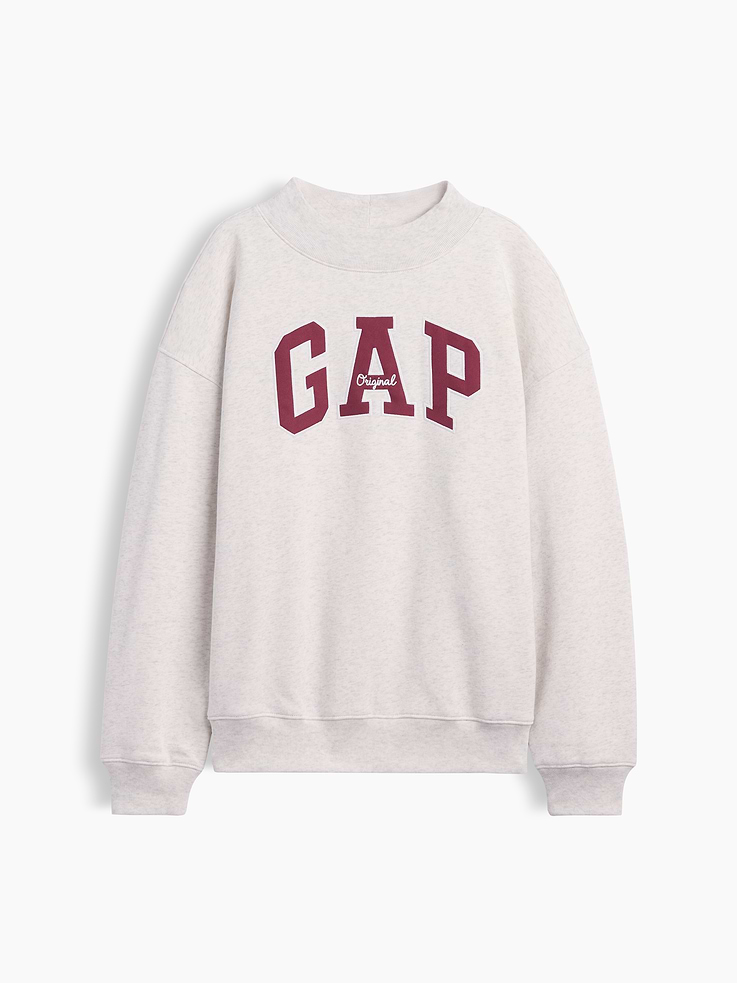 Image number 5 showing, Oversized Gap Logo Mockneck Tunic Sweatshirt