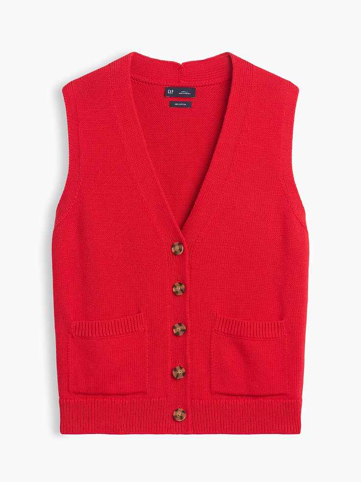 Image number 5 showing, 100% Cotton Pocket Sweater Vest