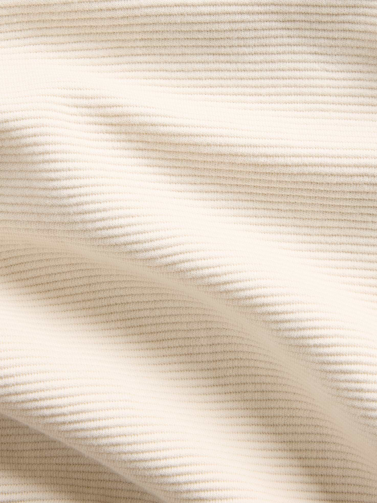 L'image numéro 4 présente Chandail surdimensionné à demi-glissière en coton texturé