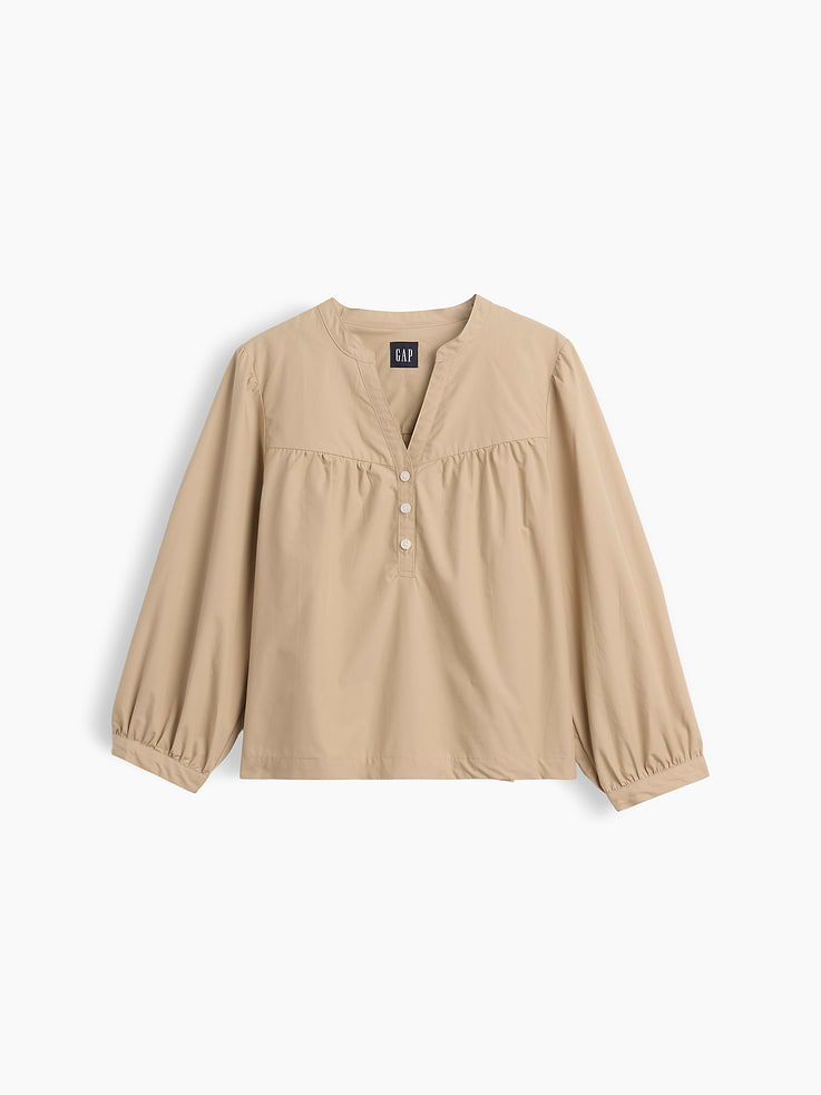 Image number 5 showing, Poplin Popover Top
