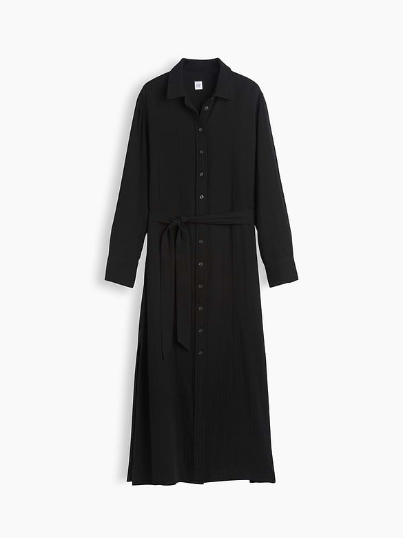 Cotton Gauze Maxi Shirtdress