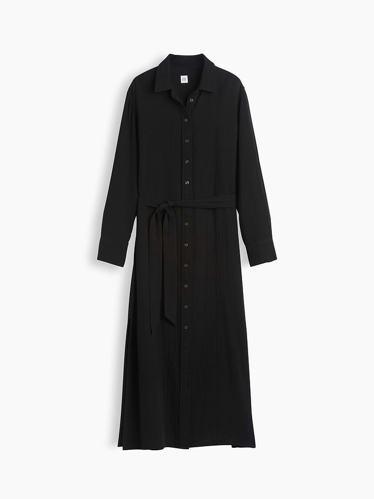 Image number 5 showing, Cotton Gauze Maxi Shirtdress