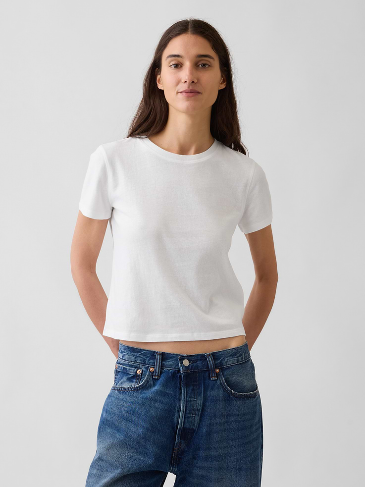 L'image numéro 1 présente T-shirt authentique rétréci en 100 % coton