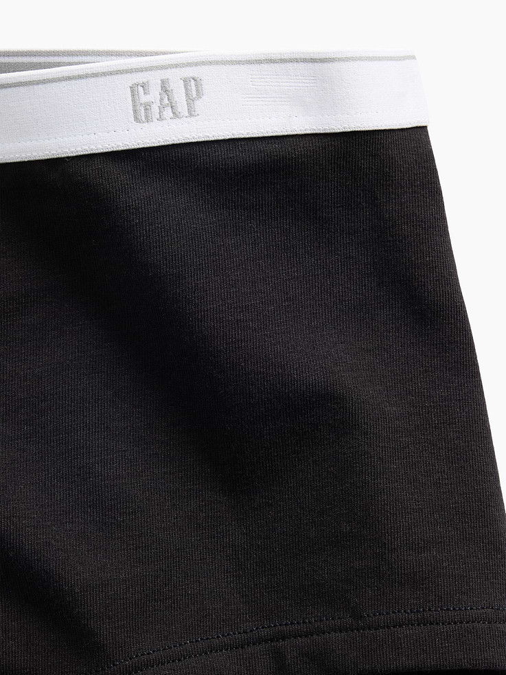 L'image numéro 3 présente Short court en coton biologique extensible PureDouceur à logo