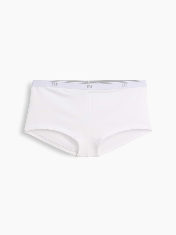 L'image numéro 5 présente Short court en coton biologique extensible PureDouceur à logo