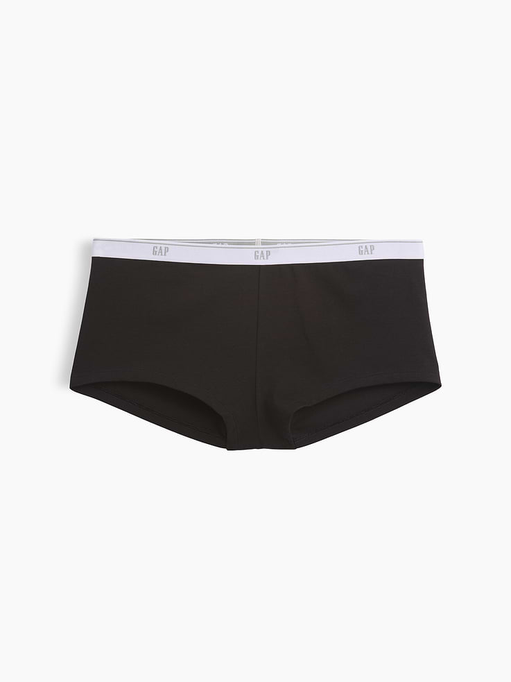 L'image numéro 5 présente Short court en coton biologique extensible PureDouceur à logo