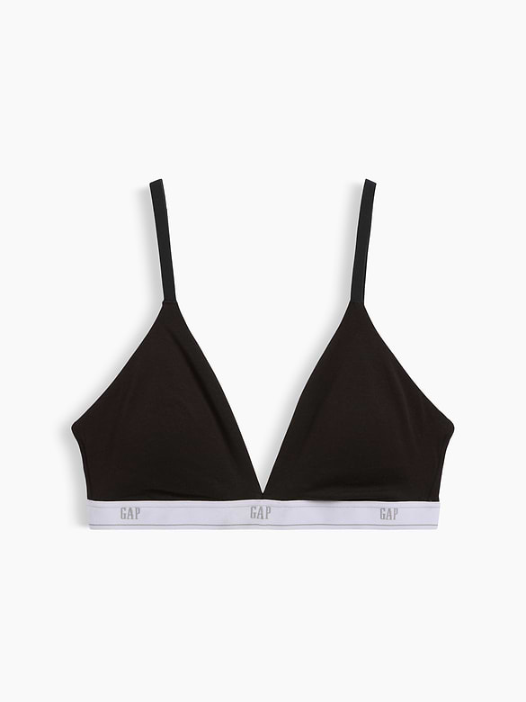 SoftMade Organic Stretch Cotton Logo Triangle Bra