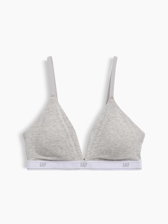 SoftMade Organic Stretch Cotton Logo Triangle Bra