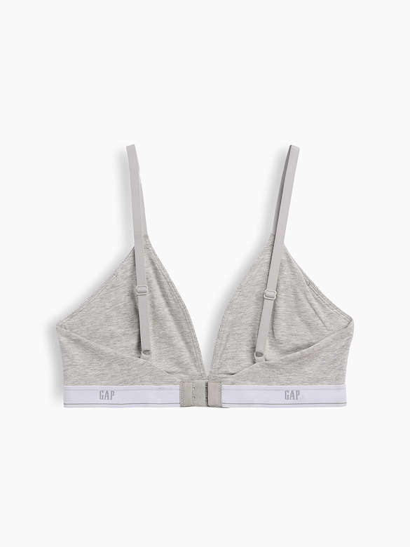 SoftMade Organic Stretch Cotton Logo Triangle Bra