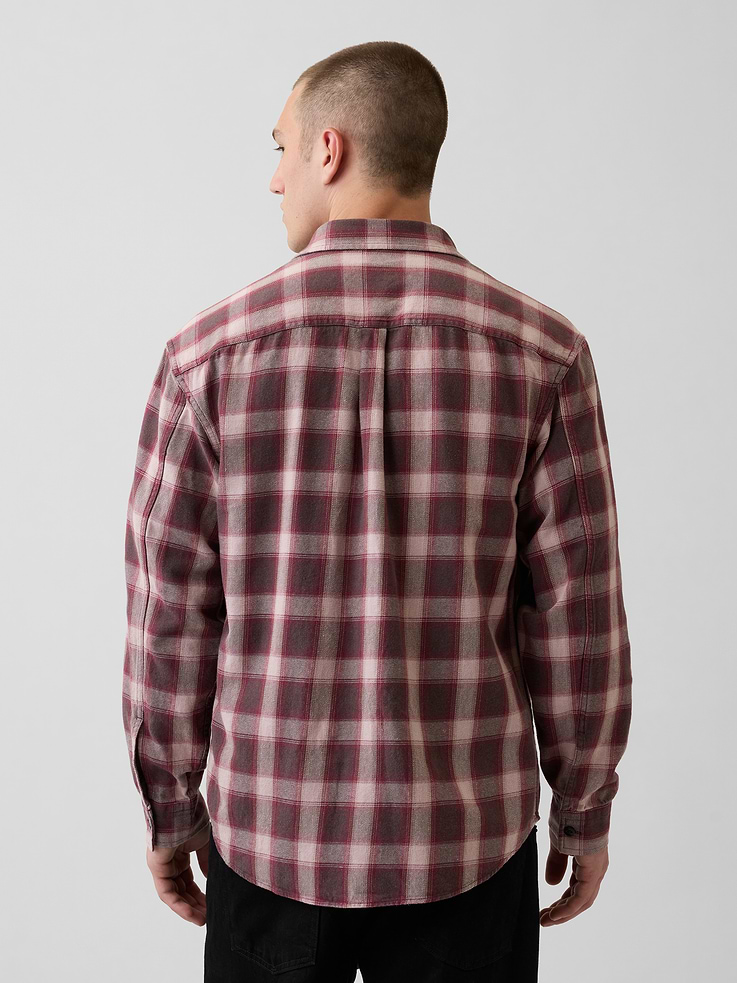 Image number 3 showing, Sunwashed Twill Relaxed Plaid Shirt