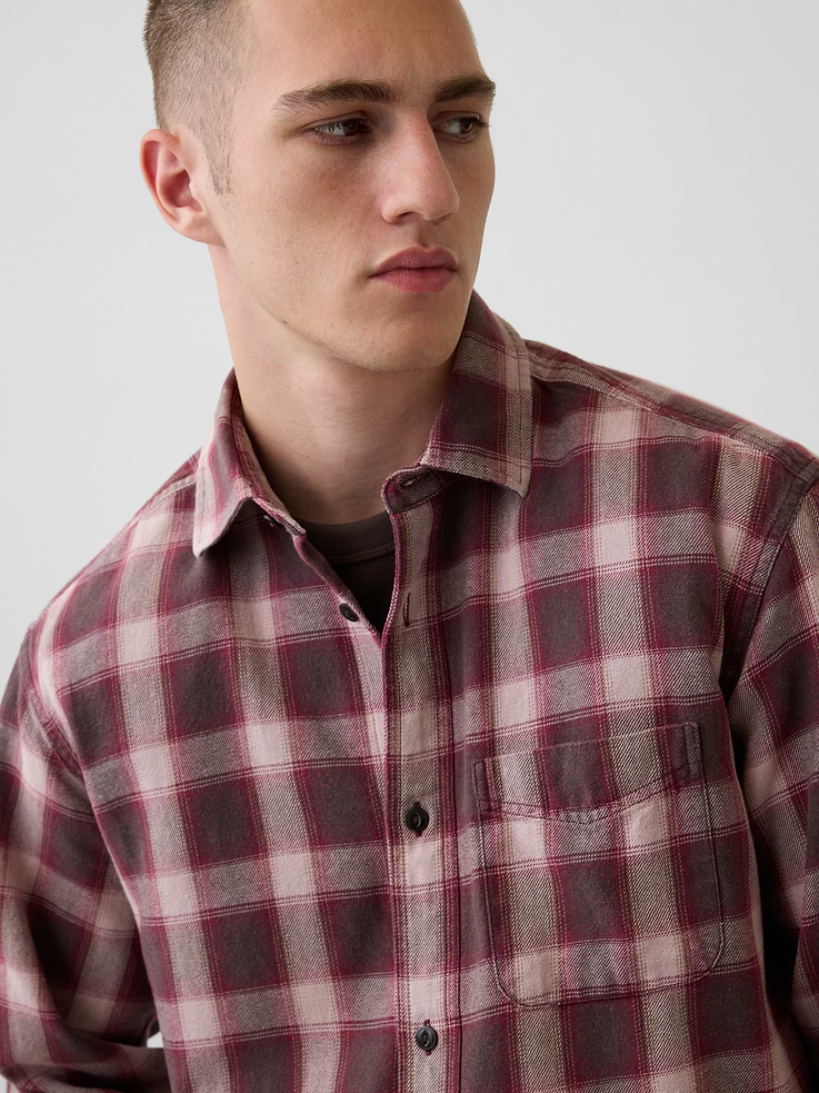 Image number 4 showing, Sunwashed Twill Relaxed Plaid Shirt