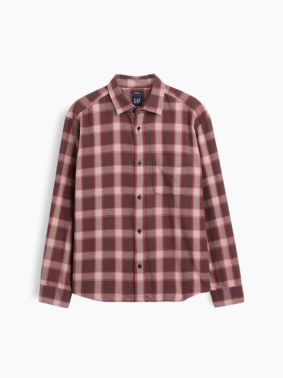 Sunwashed Twill Relaxed Plaid Shirt