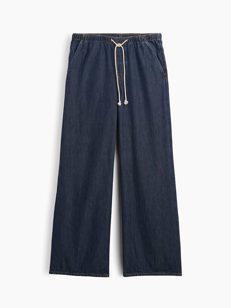 Image number 7 showing, Mid Rise SuperLight Pull-On Wide-Leg Jeans