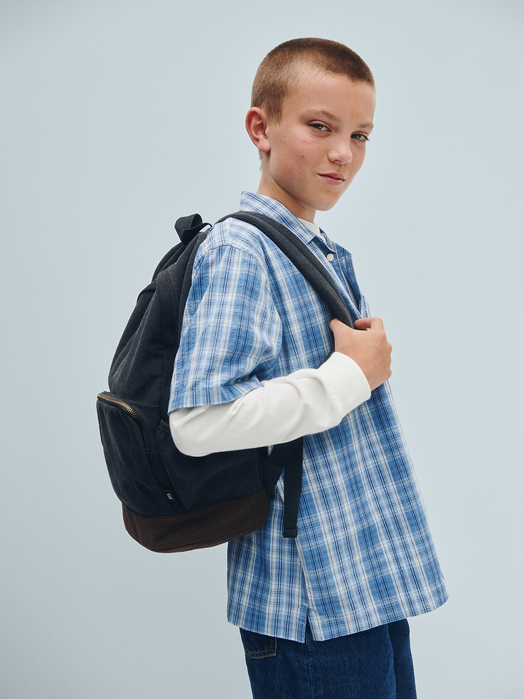 Image number 5 showing, Kids Textured Plaid Relaxed Vacay Shirt