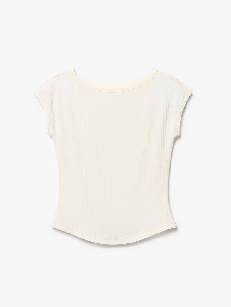 Image number 7 showing, Perfect Rib Boatneck Tee