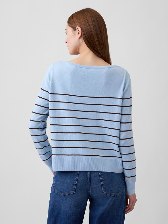 Relaxed Jersey Boatneck Sweater