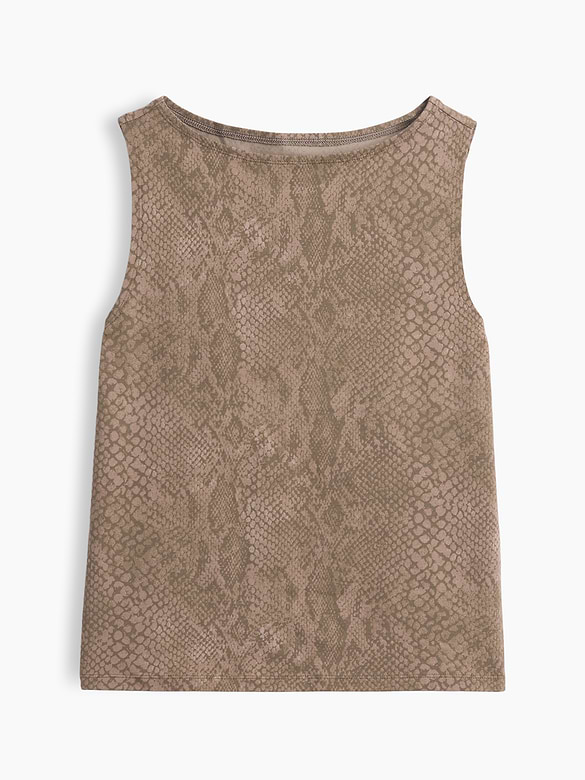Sleeveless Boatneck Tank Top