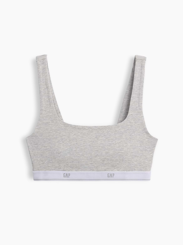 SoftMade Organic Stretch Cotton Gap Logo Bralette