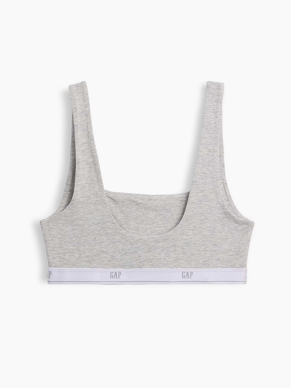 SoftMade Organic Stretch Cotton Gap Logo Bralette