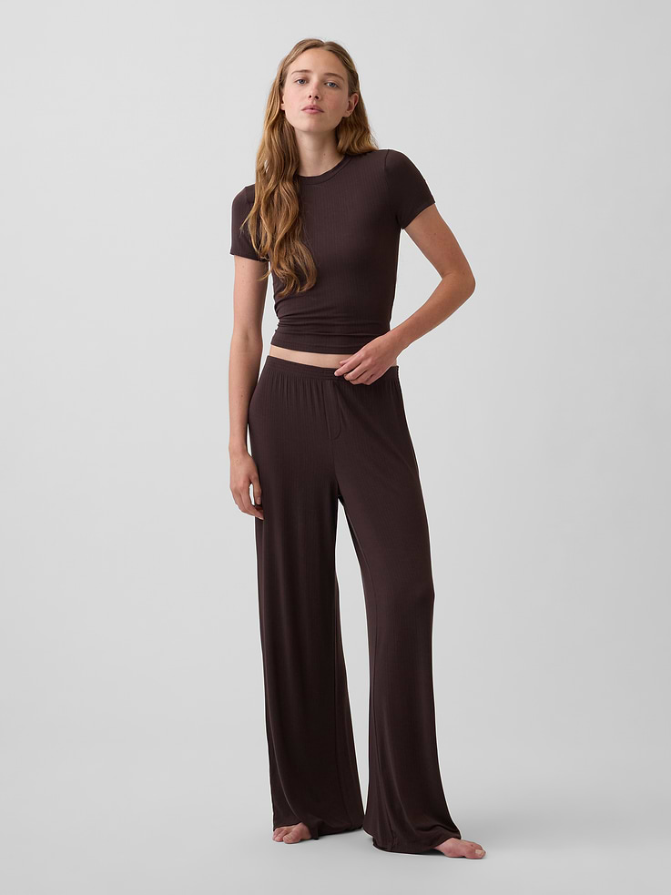 Image number 2 showing, SoftMade Modal Rib PJ T-Shirt