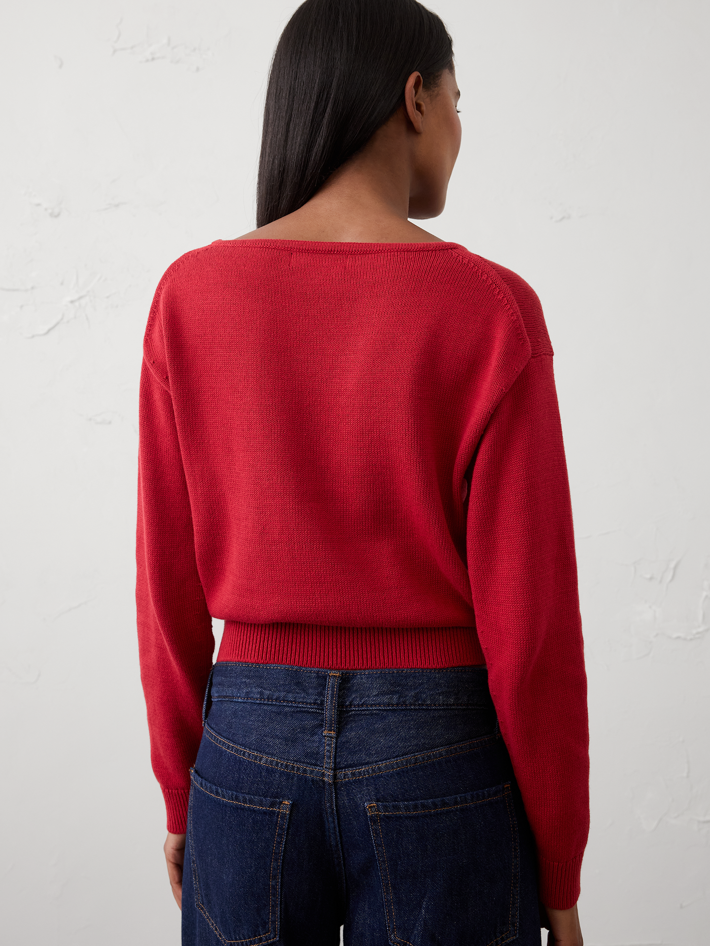 Image number 5 showing, Cotton Striped Boat-Neck Sweater
