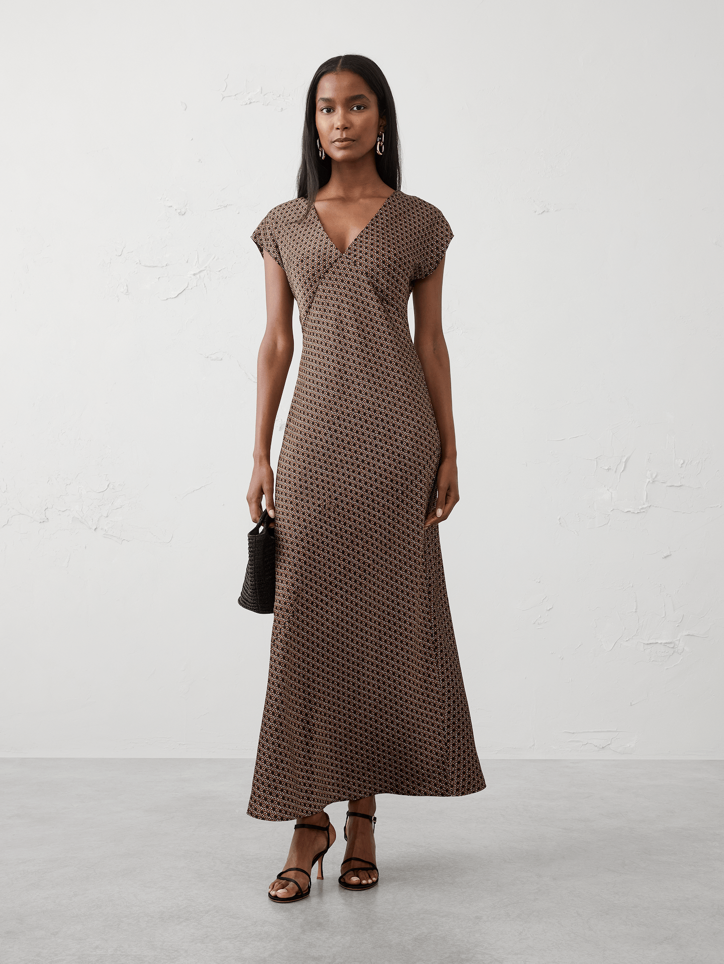 Image number 1 showing, Flutter-Sleeve Maxi Dress