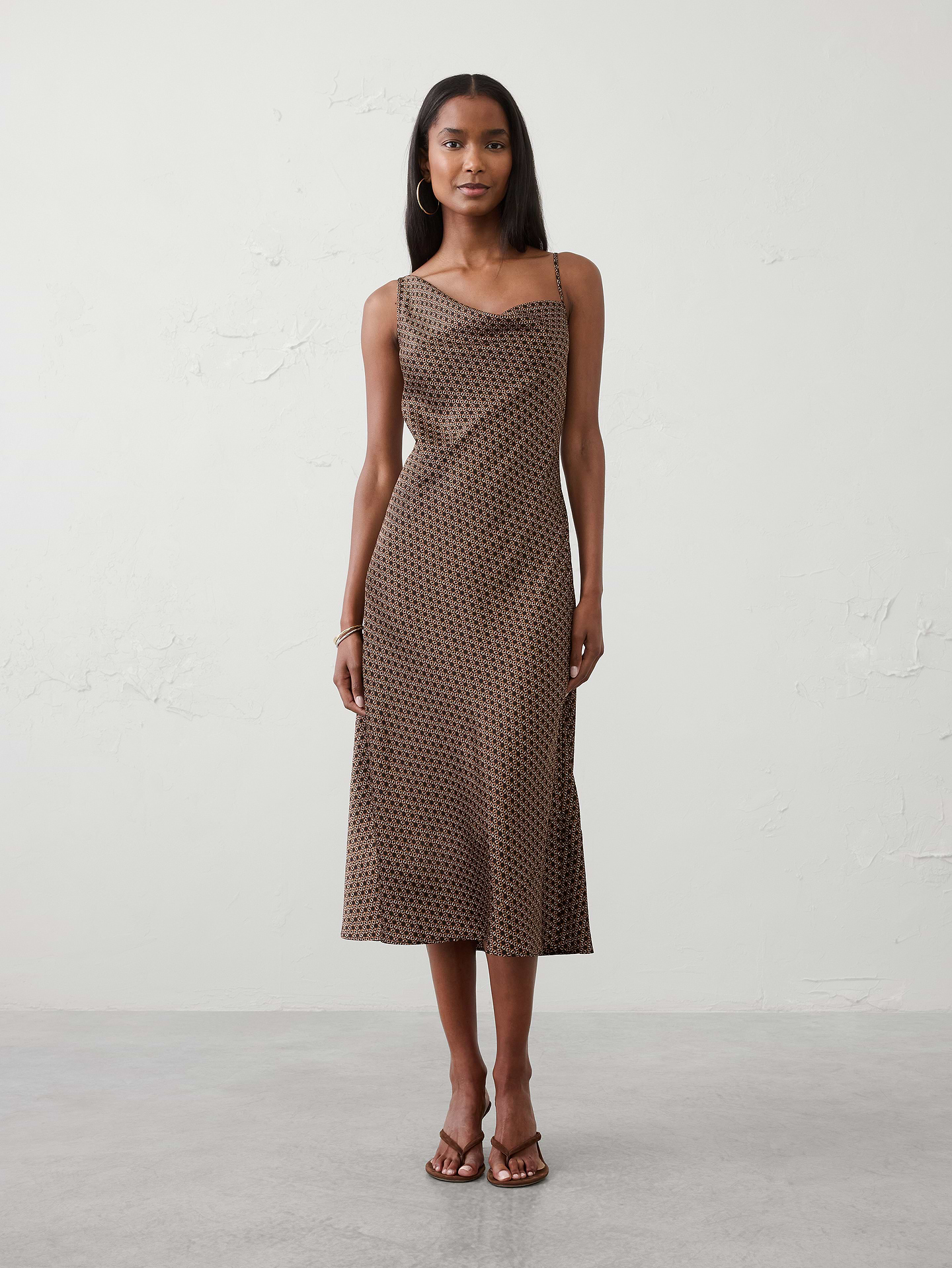 Image number 1 showing, Satin Midi Dress