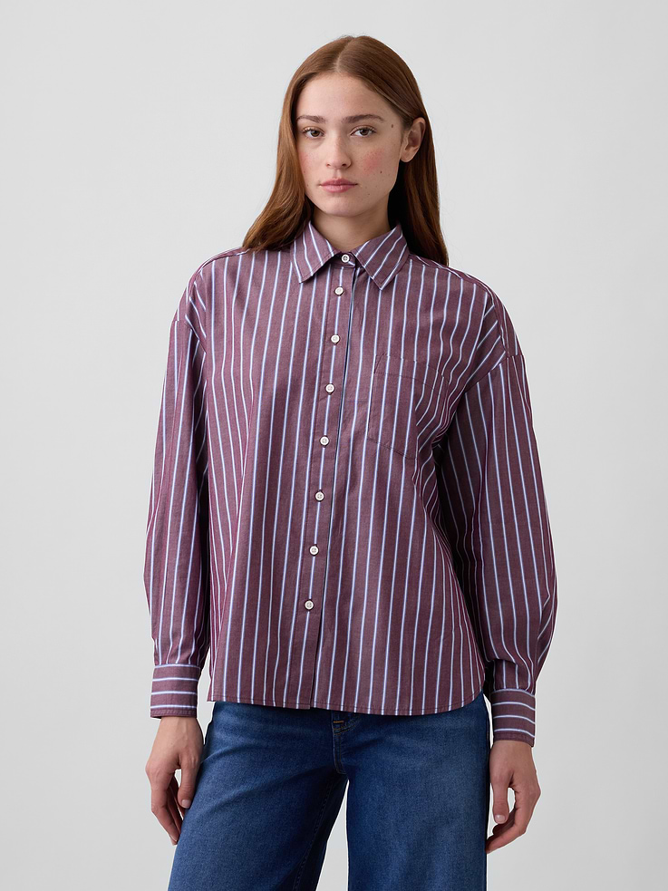 Image number 1 showing, Oversized Shirt in Poplin