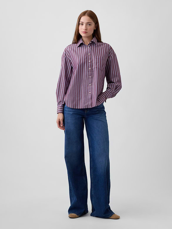 Oversized Shirt in Poplin