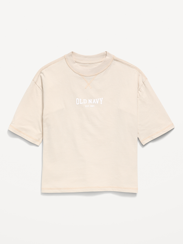 T-shirt droit à manches courtes à logo et imprimé pour garçon