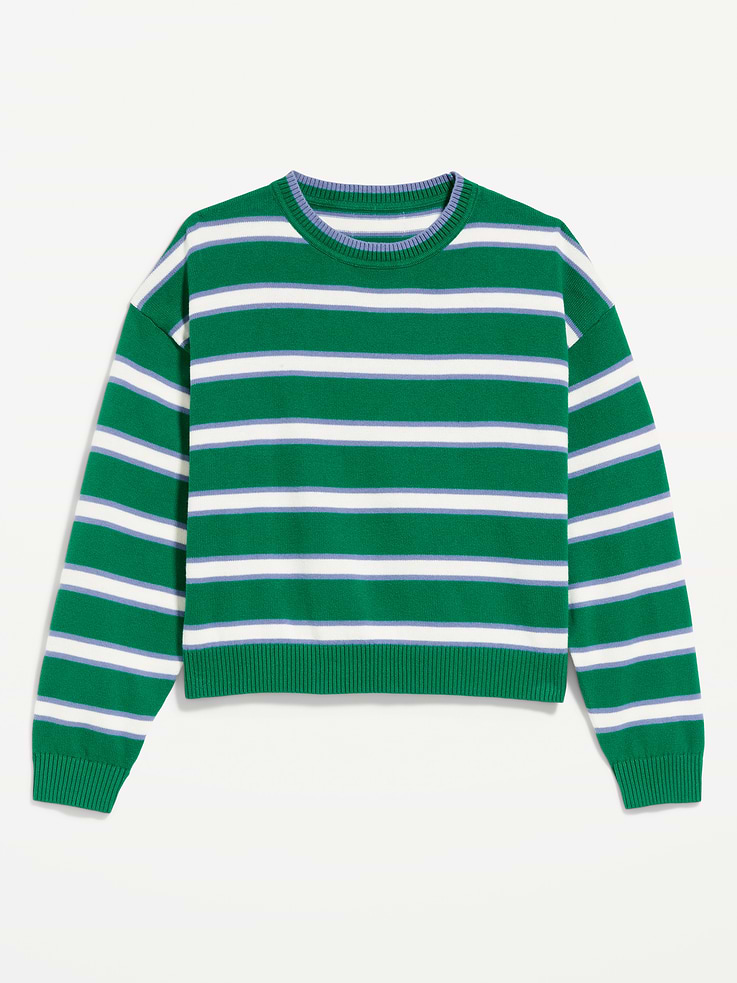 Image number 4 showing, SoSoft Cotton Crew-Neck Cropped Sweater