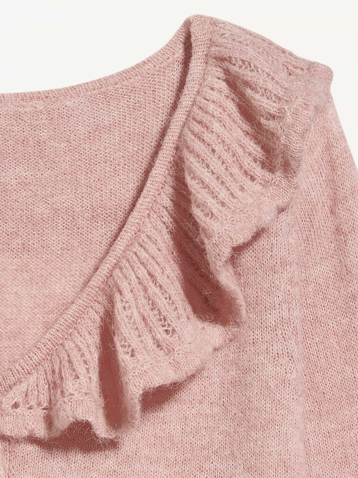 Image number 5 showing, Ruffle-Collar Pointelle Cardigan