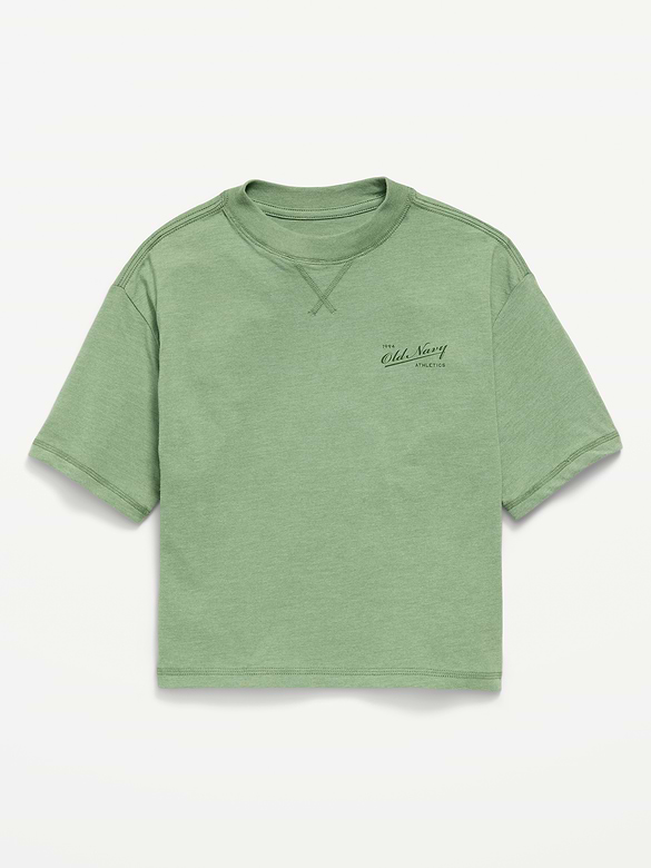 Short-Sleeve Boxy Logo Graphic T-Shirt for Boys